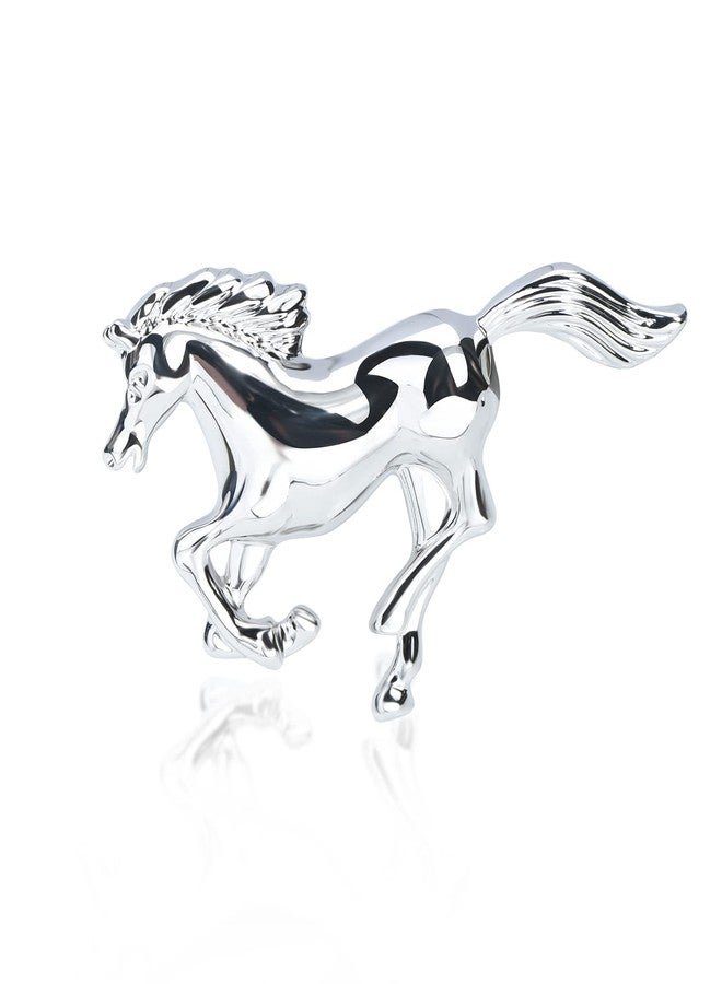 VVCome Vintage Handcrafted Horse Brooch and Lapel Pins Animal Breastpin Costume Accessories Jewelry Gifts for Men Women (Silver) - Image 1